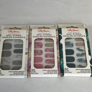 New Sally Hansen Salon Effects Nail Strips Set of 3 Variety Pack